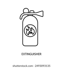 extinguisher concept line icon. Simple element illustration.extinguisher concept outline symbol design.