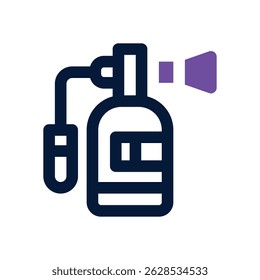 ícone duplo de extintor. Ícone vetorial moderno e elegante para sites, aplicativos móveis, materiais de marketing e design corporativo. Totalmente dimensionável e pronto para uso.