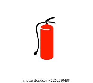 Extinguidor, extintor, extinción y lucha contra incendios, diseño gráfico. Incendios, llamas, bomberos, equipos de extinción e incendio, señales y símbolos, diseño e ilustración de vectores