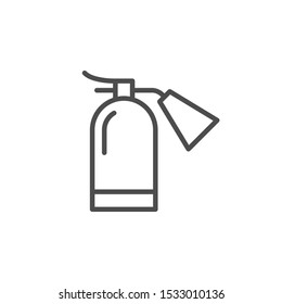 Extinguisher for fire fighter line outline icon