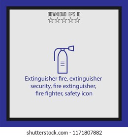 Extinguisher fire, safety icon  vector icon