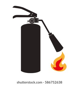 extinguisher fire sign icon