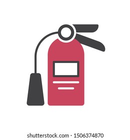 Extinguisher flat icon, vector sign, colorful pictogram isolated on white. Symbol, logo illustration. Flat style design