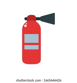 extinguisher flat style icon design, Emergency rescue save department 911 danger help safety and aid theme Vector illustration