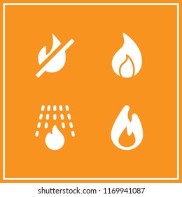 extinguisher icon. 4 extinguisher vector set. fire extinguisher and fire icons for web and design about extinguisher theme