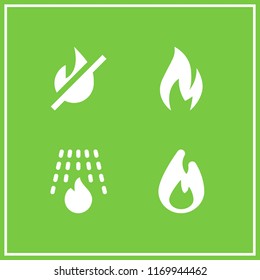 extinguisher icon. 4 extinguisher vector set. fire extinguisher and fire icons for web and design about extinguisher theme
