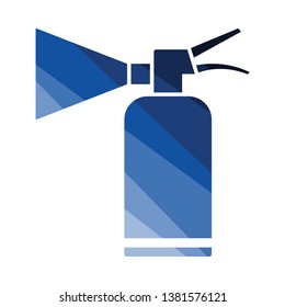 Extinguisher icon. Flat color design. Vector illustration.