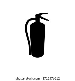 Extinguisher icon on white background. Silhouette vector design.