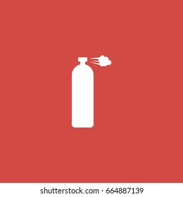 extinguisher icon. sign design. red background