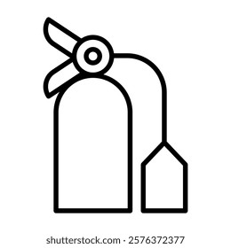 Extinguisher icon in thin line style