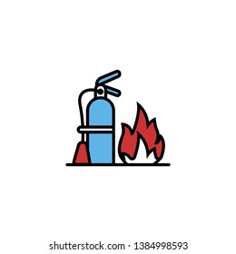 Extinguisher icon- vector sign symbol