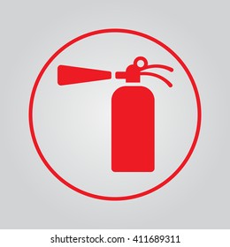 extinguisher icon vector, solid illustration, pictogram isolated on gray
