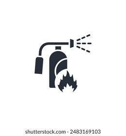 extinguisher icon. vector.Editable stroke.linear style sign for use web design,logo.Symbol illustration.