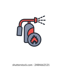 extinguisher icon. vector.Editable stroke.linear style sign for use web design,logo.Symbol illustration.