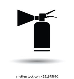 Extinguisher icon. White background with shadow design. Vector illustration.