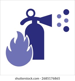 extinguisher icons. simple colored vector