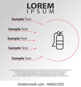 extinguisher line icon. extinguisher infographics template