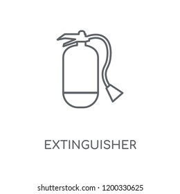 Extinguisher linear icon. Extinguisher concept stroke symbol design. Thin graphic elements vector illustration, outline pattern on a white background, eps 10.