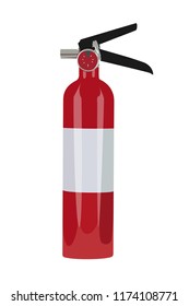extinguisher realistic vector illustration isolated