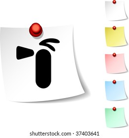  Extinguisher sheet icon. Vector illustration.