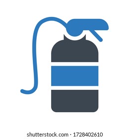 extinguisher vector glyph flat icon 