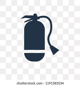 Extinguisher vector icon isolated on transparent background, Extinguisher transparency concept can be used web and mobile