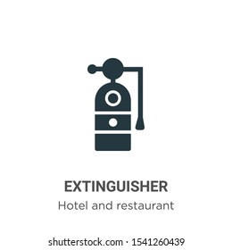 Extinguisher vector icon on white background. Flat vector extinguisher icon symbol sign from modern hotel and restaurant collection for mobile concept and web apps design.