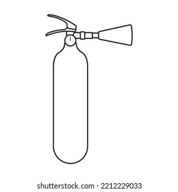 Extinguisher Vektorsymbol.Outline Vektorsymbol einzeln auf weißem Hintergrund-Feuerlöscher.