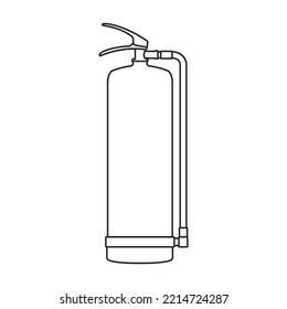 Extinguisher vector icon.Outline vector icon isolated on white background extinguisher .