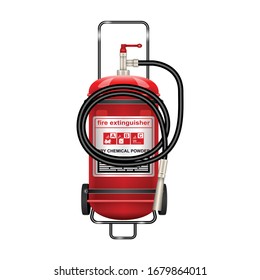 Extinguisher vector icon.Realistic vector icon isolated on white background extinguisher .