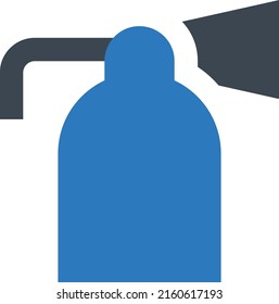 ilustración de extintor Vector en un fondo transparente. Símbolos de calidad superior. Iconos vectoriales de glifos para diseño de conceptos y gráficos. 
