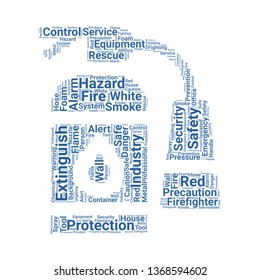 extinguisher word cloud. tag cloud about extinguisher