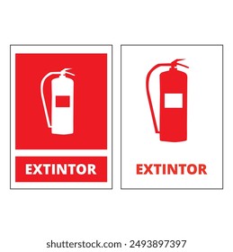 Extintor banners on a white background (trad. Fire extinguisher)