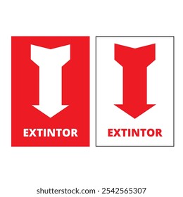 Extintor banners on a white background (trad. Fire extinguisher )