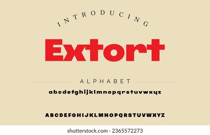 Extort Sport Modern Italic Alphabet Font. Typography urban style fonts for technology, digital, movie logo design. vector illustration