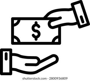 Extortion Line Icon and Vector