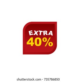 Extra 40% Emblematic Logo Design