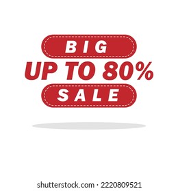 extra big sale promotion label design up to 80% to promote your product