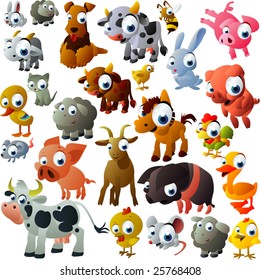 extra big set of farm animals