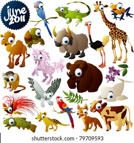 extra big vector animals set