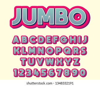 Extra bold colorful typography font design