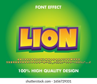 An extra bold text effect with shadow and outline for kid game title, sticker, television cartoon, cartoon book title and headline. premium vector