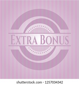 Extra Bonus badge with pink background