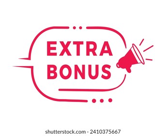 icono de la insignia de diseño de banner extra bonus. plantilla vectorial de estilo plano aislada en fondo blanco.