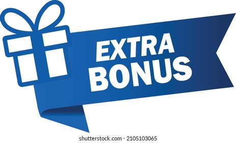 Extra bonus banner, vector illustration