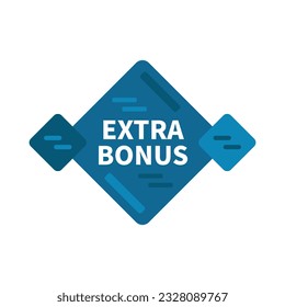 Extra Bonus In Blue Color And Square Shapes For Advertisement
