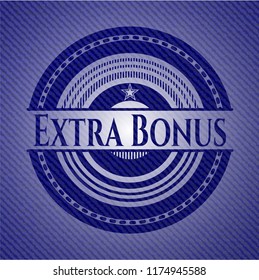 Extra Bonus emblem with jean high quality background