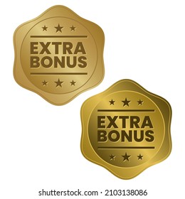 Extra Bonus Icon Badge Label Banner Design Vector