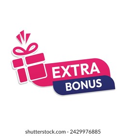 extra bonus label vector illustration

