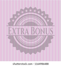 Extra Bonus pink emblem. Retro